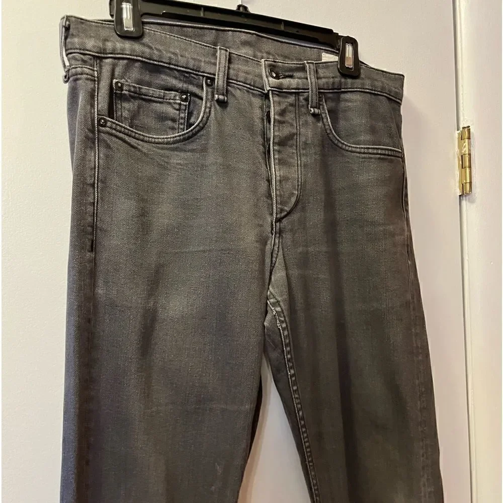 RAG & BONE Fit 2 Shelter Slim Fit Dark Grey Authentic Stretch Jean Men’s Size 30 - Picture 4 of 9